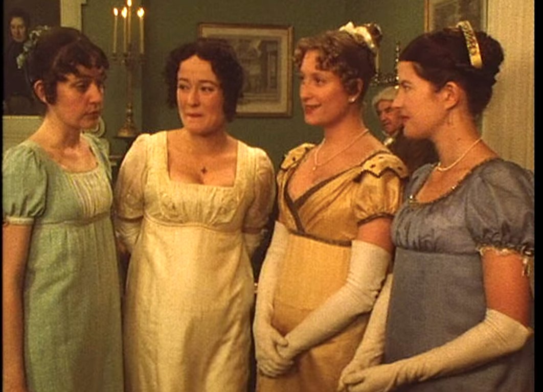 4.  #BTPPAdventCalendarOne of the glorious things about this production is the hair. The accuracy, the variety, the fact that absolutely none of it is half-up. Blonde Jennifer Ehle rightly thanked her wigs when she won the Best Actress BAFTA.