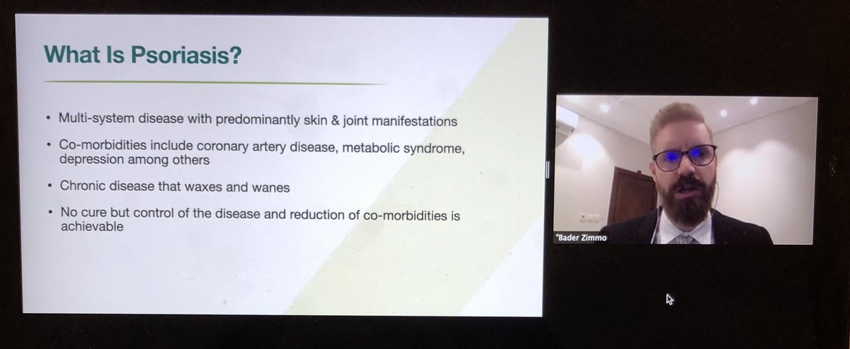 ssdds_org's tweet photo. Basics of Psoriais what you need to know about this systemic disease by Dr.Bader Zimmo 

Live stream now : 

🚩 https://t.co/52ERjx9j7g

#SSDDS
#Dermfornonderm https://t.co/OVtwfcMvpa