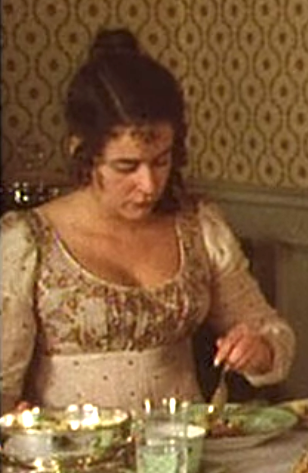 4.  #BTPPAdventCalendarOne of the glorious things about this production is the hair. The accuracy, the variety, the fact that absolutely none of it is half-up. Blonde Jennifer Ehle rightly thanked her wigs when she won the Best Actress BAFTA.