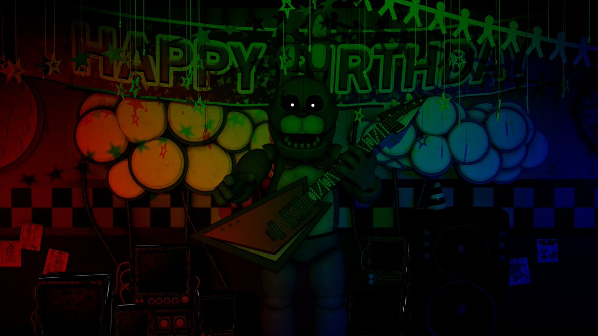 M4dBon's tweet photo. Bonnie on stage! 
#FNAF #FiveNightsAtFreddys https://t.co/DAEmqAZPdR