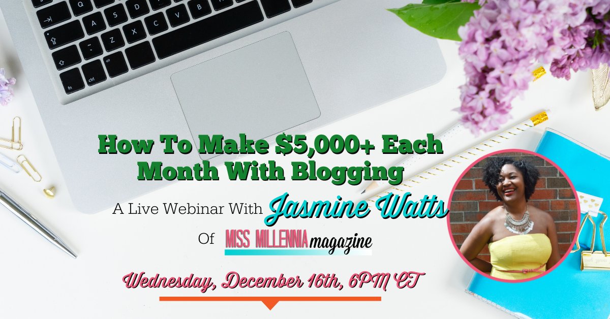 MissMillMag's tweet image. Do you have a blog but are struggling to make money with it? Join me in this FREE webinar where I show you how! missmillmag.com/webinar-organi… #missmillmag #blogmoney #makemoneyblogging #blogwebinar #freewebinar