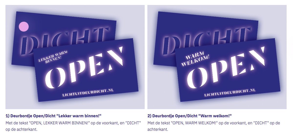 Met een dichte winkeldeur heb je: 
- een lagere rekening: ca 40% minder gasverbruik,
- minder tocht,
- minder ziekteverzuim van personeel,
- minder last van geluid van buiten,
- en een dichte deur schrikt dieven af.
Bestel gratis winkeldeurbordjes! #sneeuw lichtuitdeurdicht.nl/deur-dicht/act…