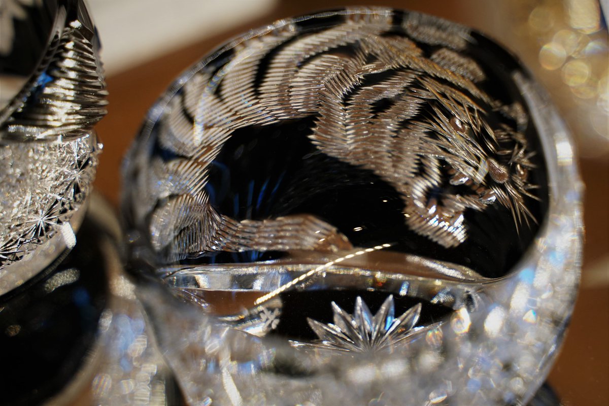 新品但野英芳 江戸切子 『虎』黒・黄ロックグラス サイン薩摩切子 琥珀瑠璃