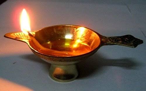 Process of Lighting Deeya: Prepare a Eka Aarati ( Shown In Pic ) with a deeya, and light it by washing hand and with a match stick. After that use it for lighting the main lamp of the puja sthaana. Use it directly to light. Don't use candles 