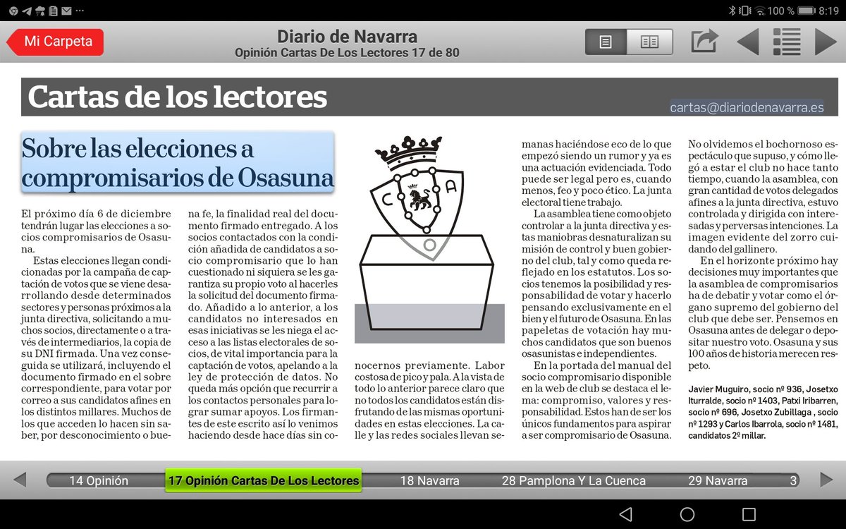 rediul1's tweet photo. Me parece injusto que personas de la directiva de osasuna den los datos de los socios a quien les interesa y a los demás les diga que No PUEDE DARLES LOS socios que podrían votarles, por la protección de datos
ES INJUSTO
ES MANIPULACIÓN https://t.co/Zho5quT7wl