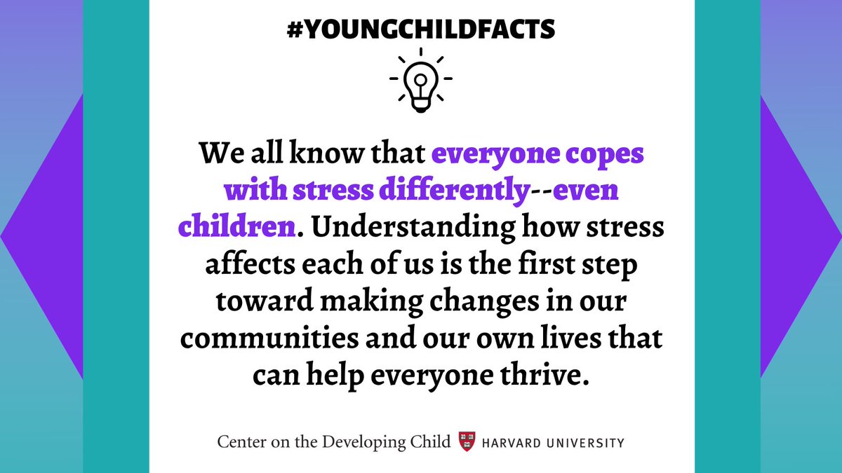 #YoungChildFacts 🧠#FactFriday 💡

Learn more:

developingchild.harvard.edu/resources/what…

#Stress #ToxicStress