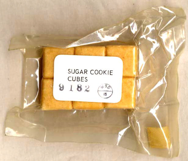 Sugar cookies from Apollo 11. (National Air and Space Museum)