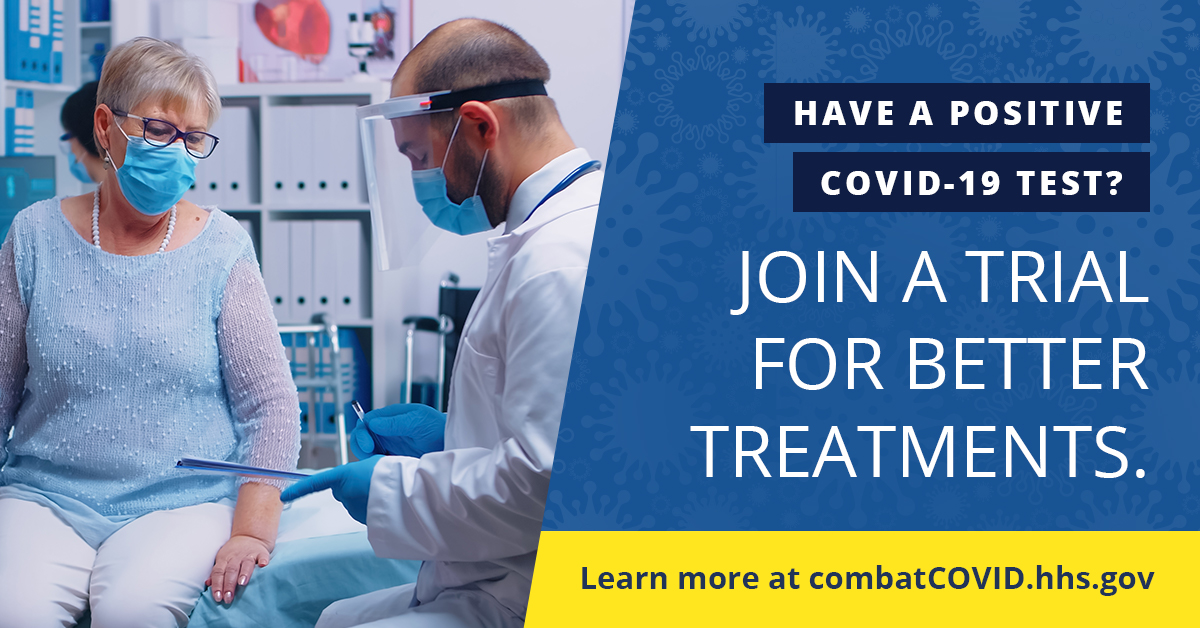 If you or a family member currently has  #COVID19,  #NIH treatment  #ClinicalTrials are available. Learn more:  https://bit.ly/2L2HLv9   #CombatCOVID