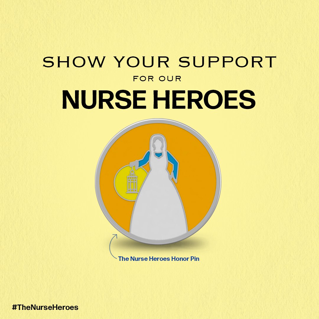 Our handmade Nurse Heroes Pin is designed to celebrate and honor our nurses. Purchase a Nurse Heroes Pin today and show your support for our frontline workers. 

Show your support and get yours from shopnurseheroes.org