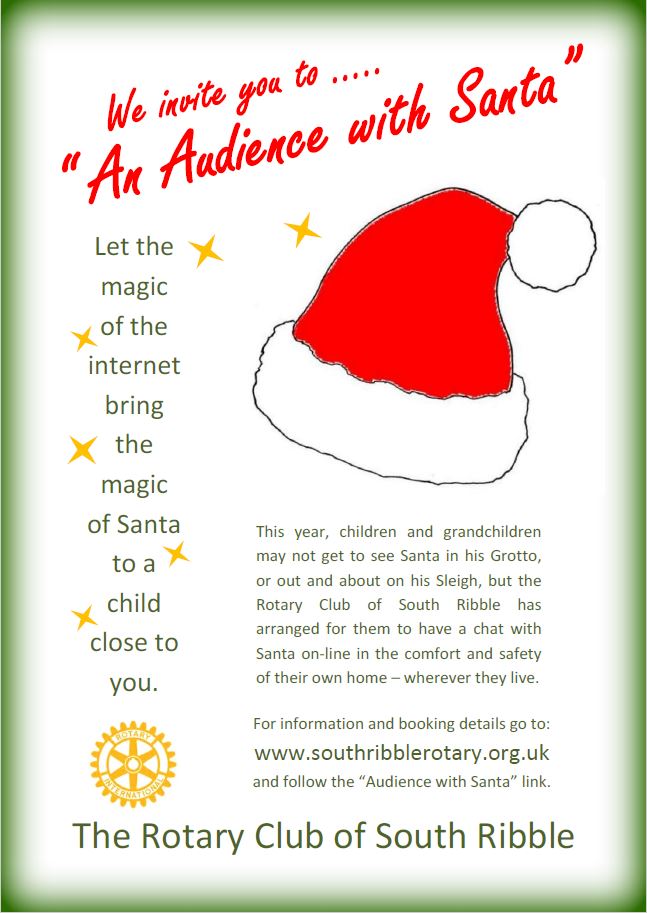 SRRotary's tweet image. Bring the Magic of #Santa to your children and grandchildren through the magic of the internet......