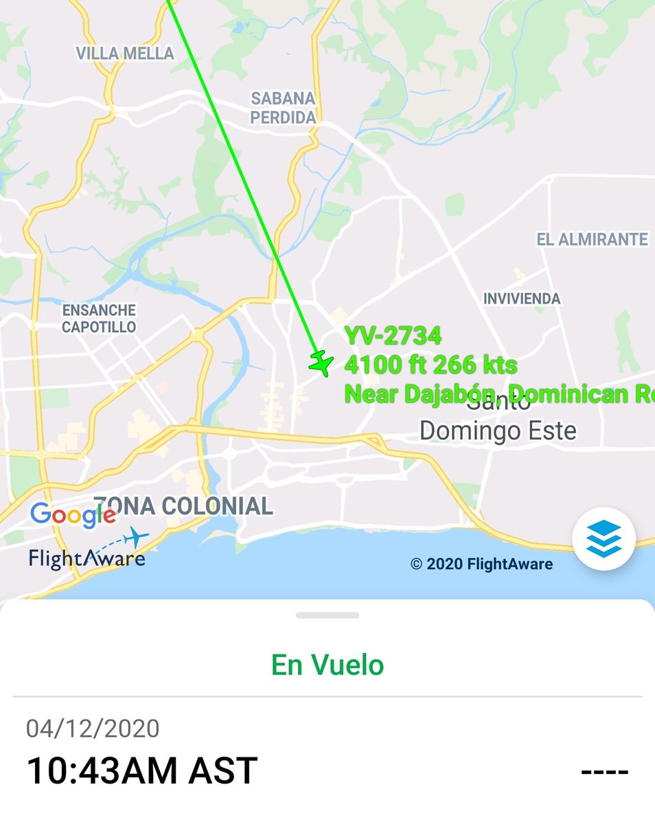 Arr3ch0's tweet photo. El sancionado LJ45 de PDVSA #YV2734 está sobrevolando #ahira #RepublicaDominicana en ruta de retorno de Cuba. Muy interesante que esté descendiendo en RD.
#Venezuela https://t.co/Q8AouaiayZ