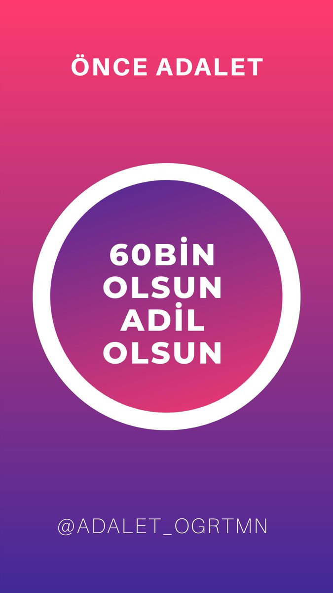 #LiseBranslarinaNefes

Başlıyoruz. 🔊🔊🔊

Kpss'den 83-84 puan alıp atanamayan tüm Adalet Öğretmenleri atama bekliyor.Hak yerini bulmalı Lise branşlarına Adil Kontenjan verilmelidir.
⚖⚖⚖⚖⚖⚖⚖⚖⚖⚖⚖

<a href="/ziyaselcuk/">Ziya Selçuk</a> 
@demiiryakup 
<a href="/omerinan06/">Ömer İNAN</a>