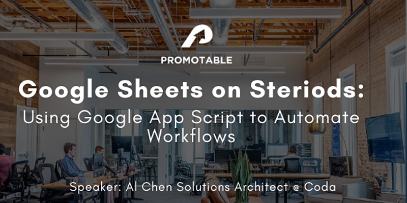 Want to  learn how to take your Google Sheets game to the next level and become more #data driven without becoming a "data scientist"? Then you'll want to register for <a href="/Promotable_io/">Promotable</a>'s #free #event: ow.ly/Lbc450CCI4M