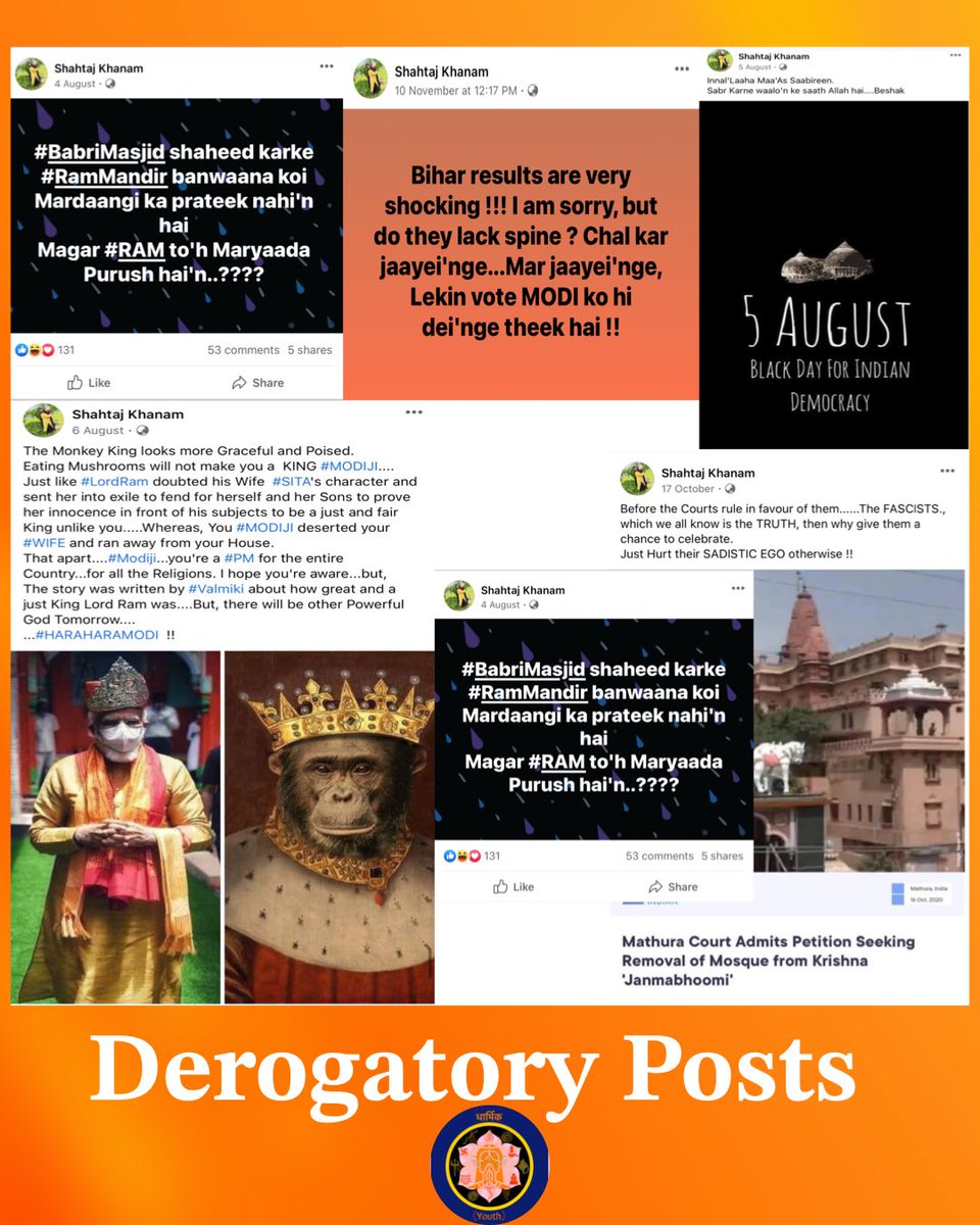 3. Hinduphobic ContentFor Hinduphobic Content, all I can ask you is to look at the images attached below. This Hindu Hatred is being normalised and SM platforms have failed to keep them in check.Criticising BJP & Critising Hindu are the same?(10)