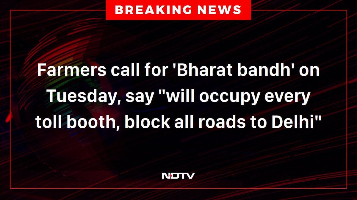 Well, this has now gone beyond a farmer's agitation. It is one thing to protest peacefully, and quite another to lay siege and use such pressure tactics. This is anarchy.