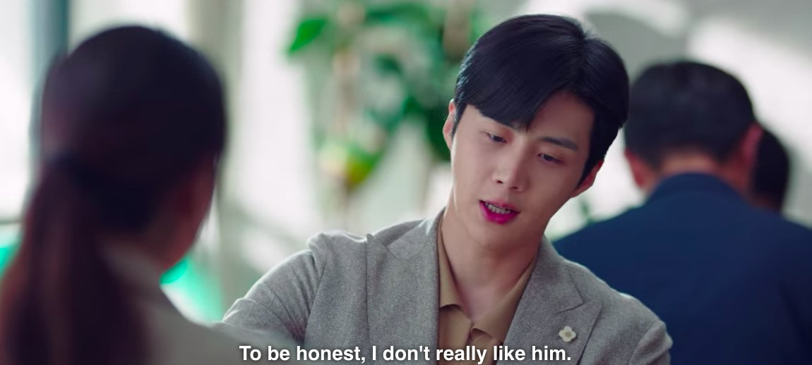 "Don't you think Dosan hates Ji Pyeong too much?"(fyi: in early eps DS admired JP and listened to his every word, JP was always the one who was cold & as eps went on DS's admiration became strained)