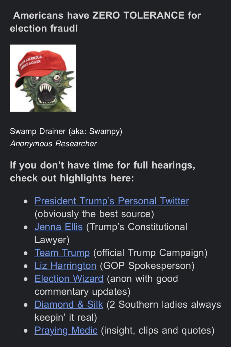 Swampy’s Newsletter #4 – “President Trump UNLEASHED!”(Links embedded in the email follow at the end of the thread)