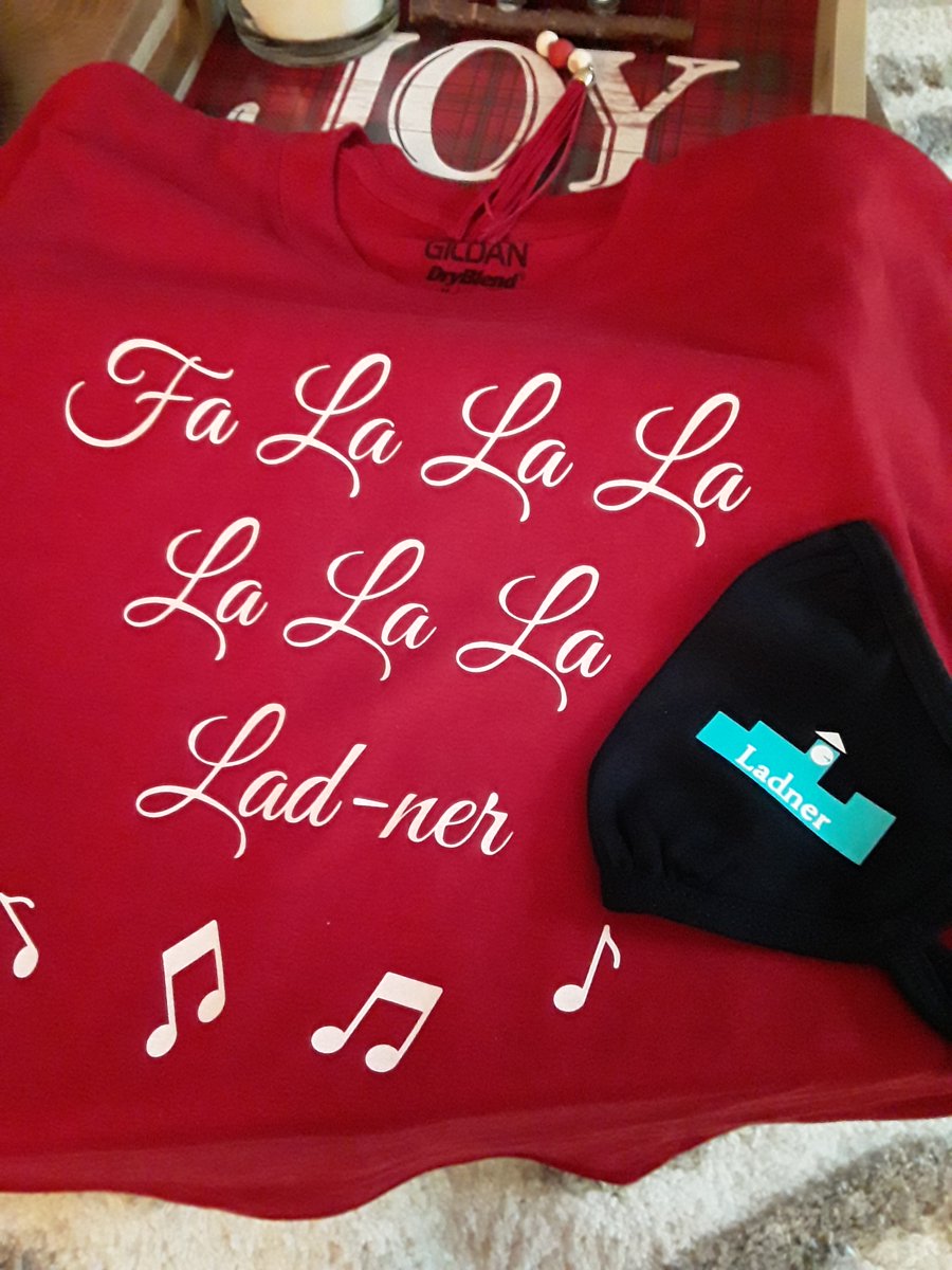 FOR THE LADNERITE ON YOUR CHRISTMAS LIST. 
A fun way to enjoy and promote our lovely village this Christmas. T shirts come in Red or Green with sizes S, M, L, XL. Masks are your choice of Black or White.  Purchase individually or as a set. #Freedelivery (local)
DM for more info.