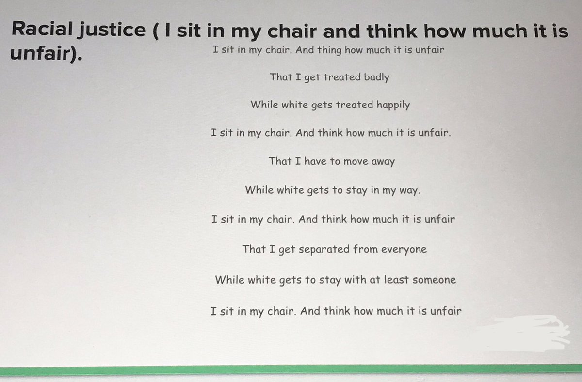 MrsLearnalot's tweet photo. Inspired by a recent Book Club read about prejudice/discrimination and poems in @mobrowne’s “Woke,” 4th graders expressed their own thoughts on tough social justice issues through poetry. These Ls inspire me. What starts here, changes the world. #lakeside2021 @CoppellGiftedEd https://t.co/xZWqIXHMIm