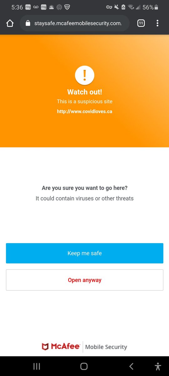 When your <a href="/YourAlberta/">Alberta Government</a> creates a #covid website called covidloves.ca  but my program blocks it as it may contain viruses 😂😂😂
#viruses #COVID19 #COVIDSecondWave #lockdown #alberta #coronavirus