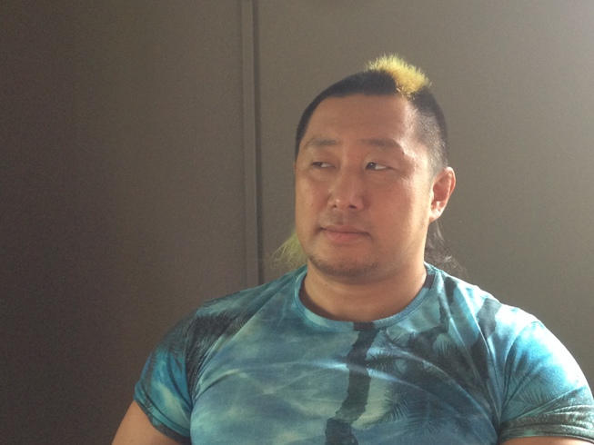 Shuji Kondo- former rugby player- worked in ajpw too- some probably know him most from w_1- king kong- everybody calls him kon-chan- friends with SANADA- has a gym called ichigo gym- secretly fashion king- banished by dg in 2004- & now he's back full-time~