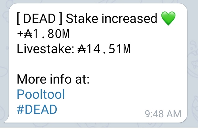 AmandaDEADP00L's tweet photo. Welcome new #poolfam members~
A lot of action while I was 😴
Happy payday💰~Happy new epoch!😊
Join the Telegram🤘 https://t.co/Nbi0DPVVjL
#cardano $ada #stakepool #dead #womenincardano #AdaAngel👍🔔 #カルダノステーキング #ADAコイン #エイダ #エイダコイン #仮想通貨 #카르다노 https://t.co/OmwraqNpwf