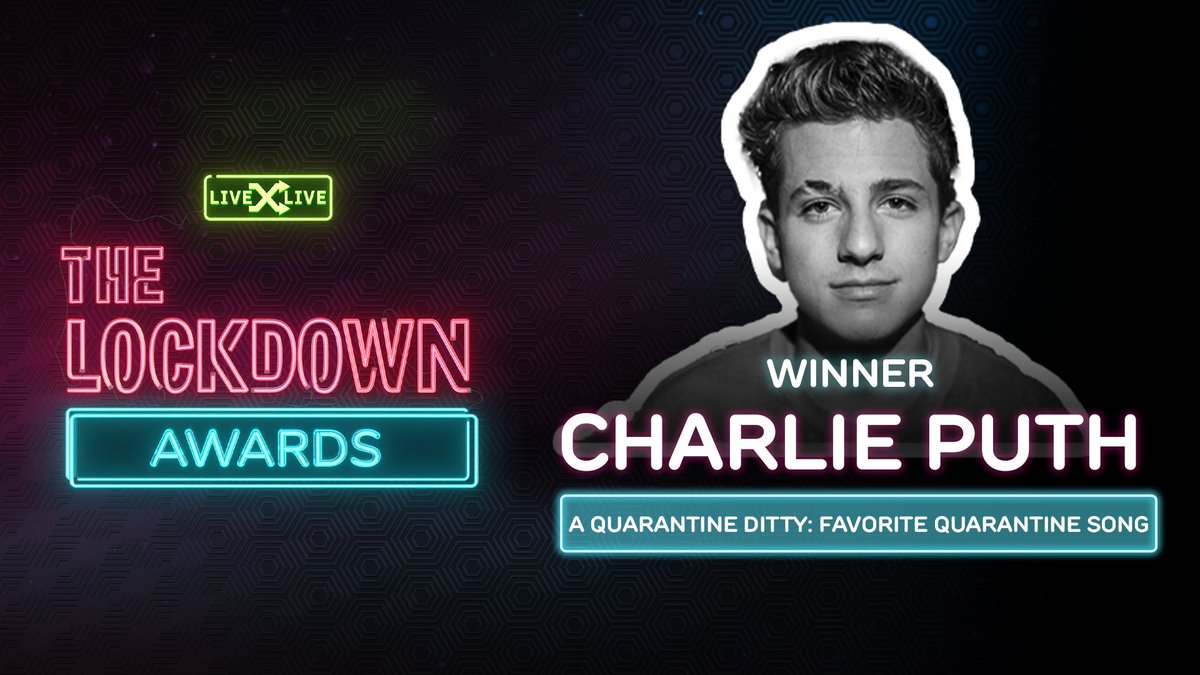 liveone's tweet photo. 🎤 A Quarantine Ditty: Favorite Quarantine Song 

WINNER ⭐️ @charlieputh: Untitled Quarantine Song  

Watch #TheLockdownAwards LIVE NOW 💚 https://t.co/2C23zX54ya https://t.co/qCmLYYfFsl