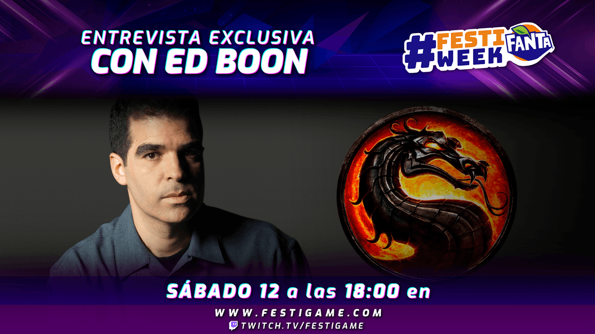 festigame's tweet photo. ¡MAÑANA ES EL DÍA! Ed Boon estará en #Festiweek a las 18:00hrs para que no te lo pierdas, ¡Será una instancia genial! Te esperamos en https://t.co/4XNN3KVj49 y https://t.co/ZwBqi2D956 junto a un genio de @WBGameslatino https://t.co/onmbguNpXs
