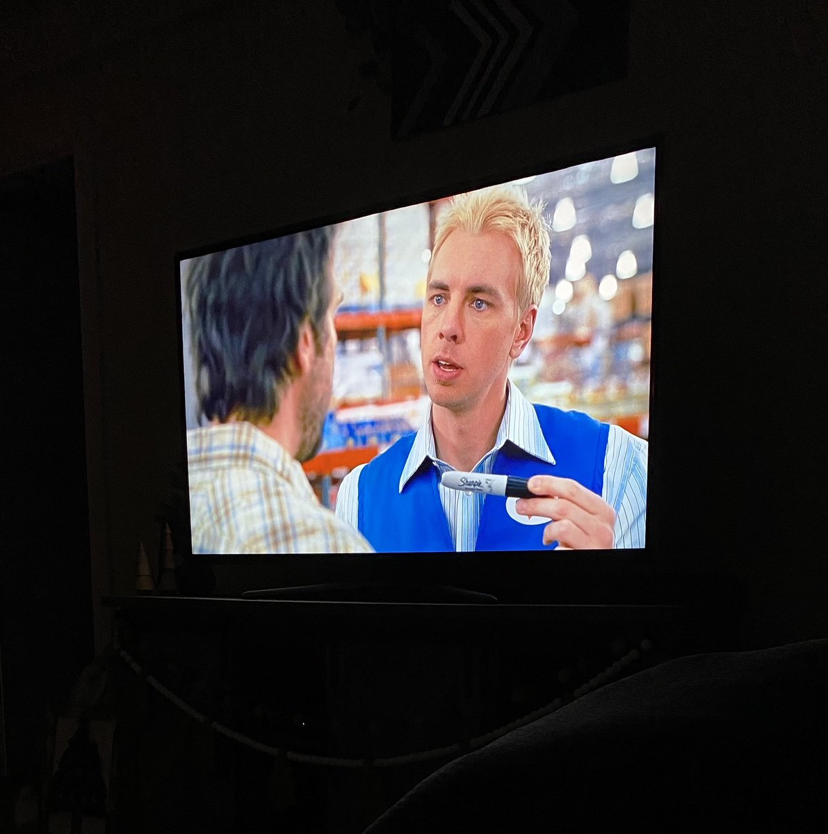 em_fal9's tweet photo. How can you not love to hate @daxshepard in this movie?! Cinematic gold ✨ #employeeofthemonth https://t.co/NXKL4a1LSj