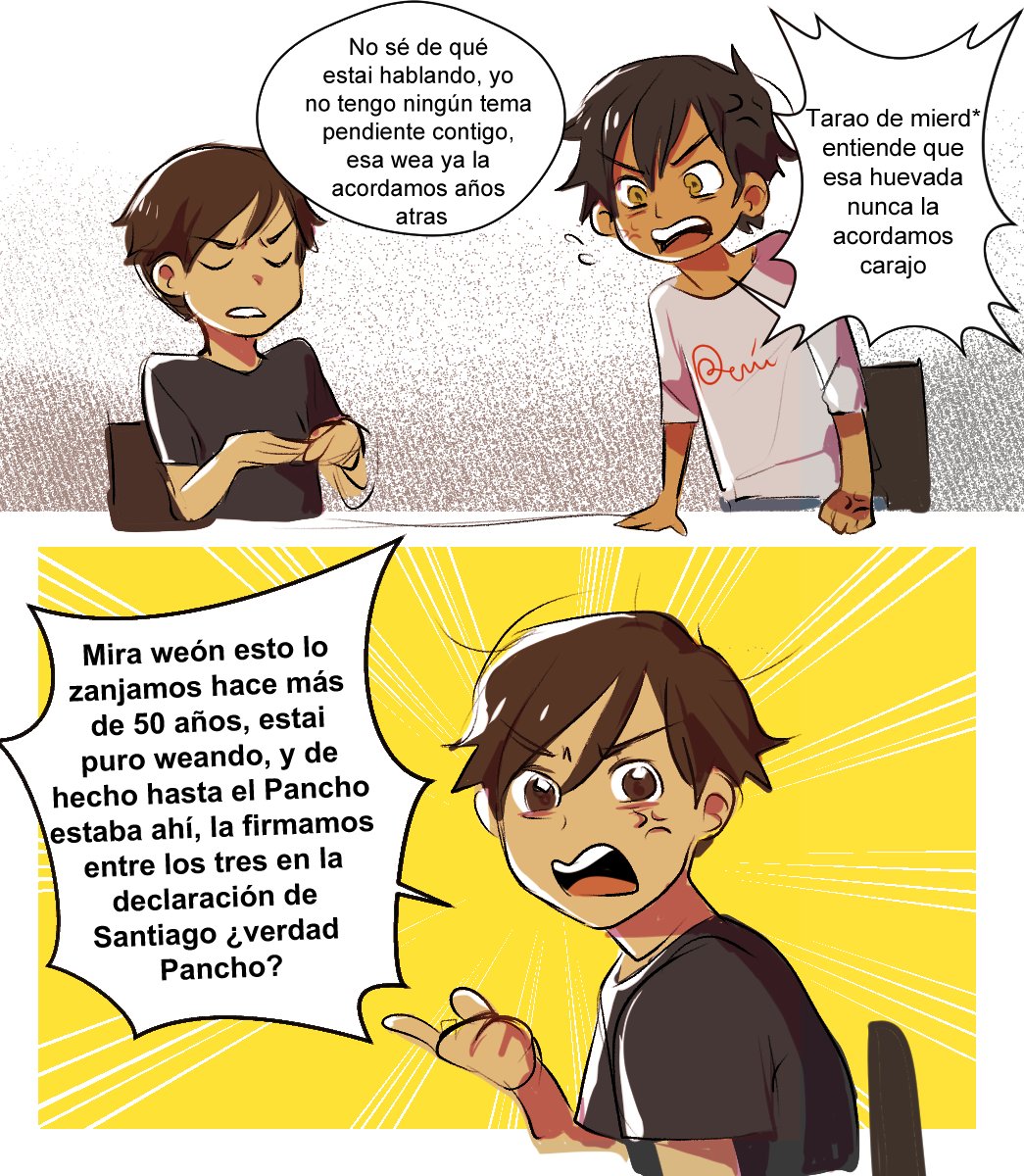 Anhue_'s tweet photo. Como chilena vengo a señalar que la demanda de La Haya de Perú a Chile fue uno de los momentos más iconic del Ecuper weon (o sea, canon son, tienen hasta un hijo, pero dude, esto me sorprendió). Perdimos pero gané lmao, aguante. #ecuperweek2020 #latinhetalia https://t.co/AvAbU8Vc1O