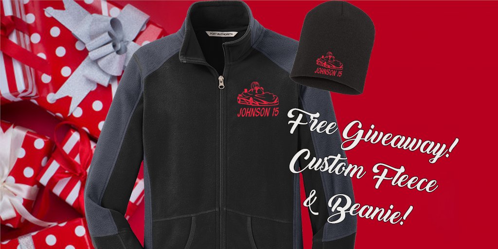 fearlessracewea's tweet photo. We're celebrating the season of giving by giving away a free custom fleece jacket &amp; beanie! To be put in the drawing Like &amp; Share this post &amp; Tag three friends in the comments. 🎅🎁🎄
https://t.co/IgBHLFiapo https://t.co/FUiIV2zVUf