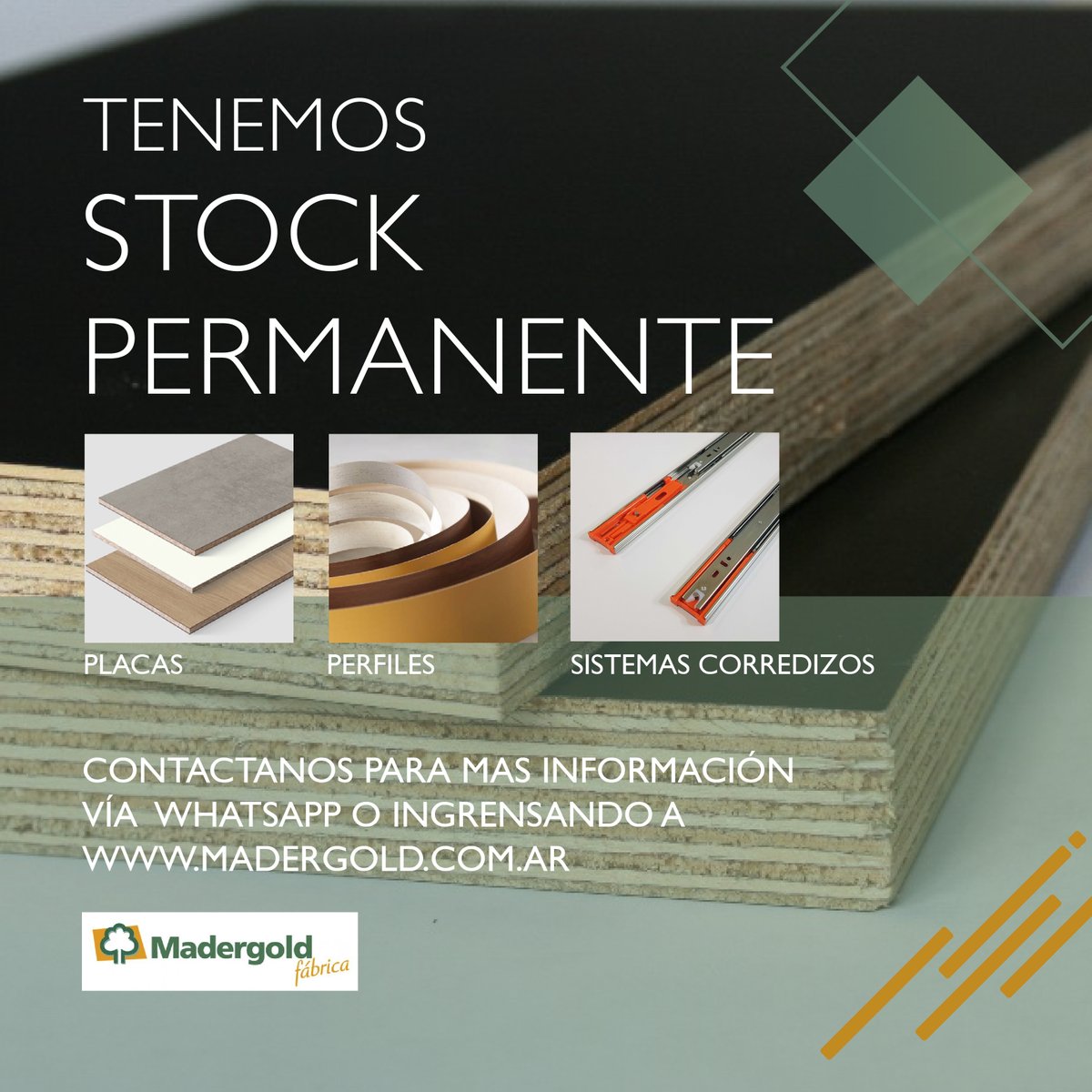 AMadergold's tweet photo. ¿Buscas materiales para tus proyectos? ¿Necesitas stock y en cantidad? #Madergold es la mejor opción.  Contamos con gran variedad de productos y lo mejor es que tenemos #stockpermanente para tus proyectos. ç
👉Visitanos en nuestras sucursales o consultanos vía md,... https://t.co/mVt0n3yE2Y