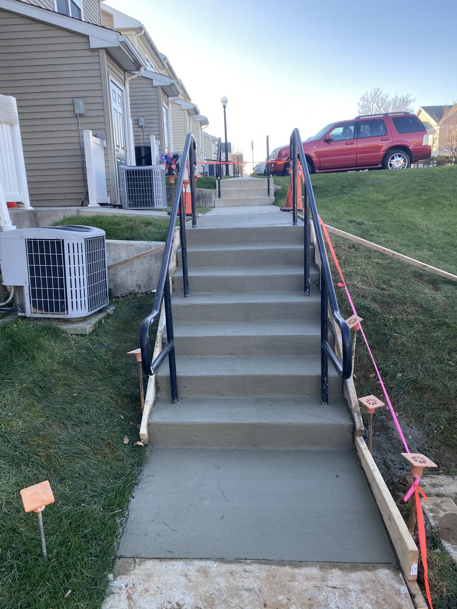 ALLOUTSealcoat's tweet photo. Blankets help ensure a proper #concrete cure when temps drop close to freezing. See how it’s done on this recent concrete stair install for the Overlook Park Community Apartments in Allentown, PA. Don’t let the cold weather keep you from addressing your concrete &amp; asphalt needs! https://t.co/5jkGX5bfuD