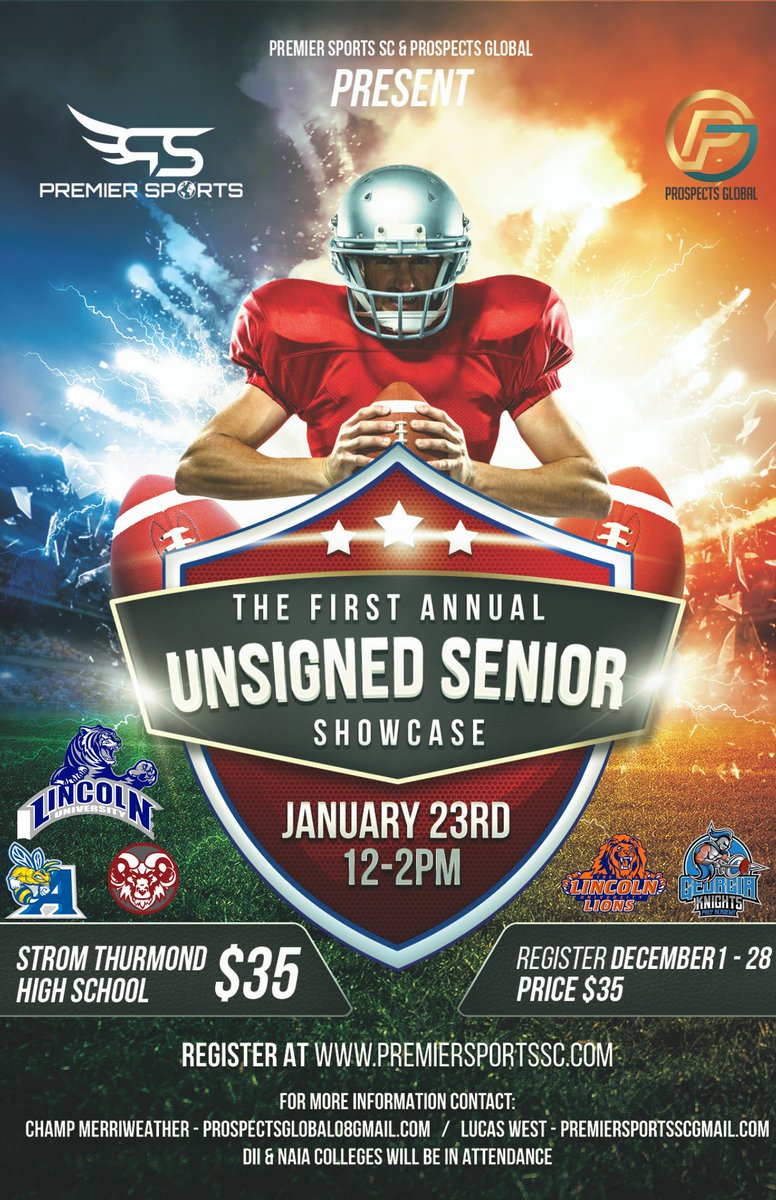 Shoutout to my guy <a href="/teddyk95/">Teddy Keaton</a> &amp; Allen University.  They will be present on the 23rd.  Appreciate you all my guy and can't wait to see you all there @PremierSportsSC <a href="/ChampGMG/">Coach Champ Merriweather</a> #GodBless 🙏🙏🙏🙏