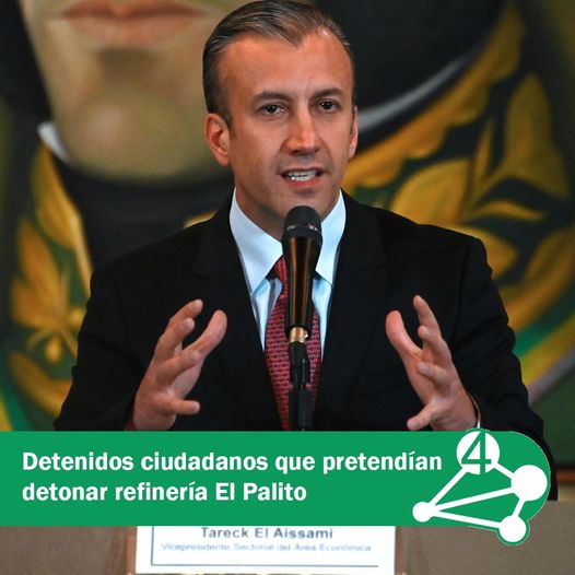 #11Dic Dos ciudadanos que pretendían detonar y destruir la refinería El Palito con poderosos explosivos bajo la protección y apoyo del presidente de Colombia, Iván Duque, fueron detenidos este viernes #TriunfóLaPaz