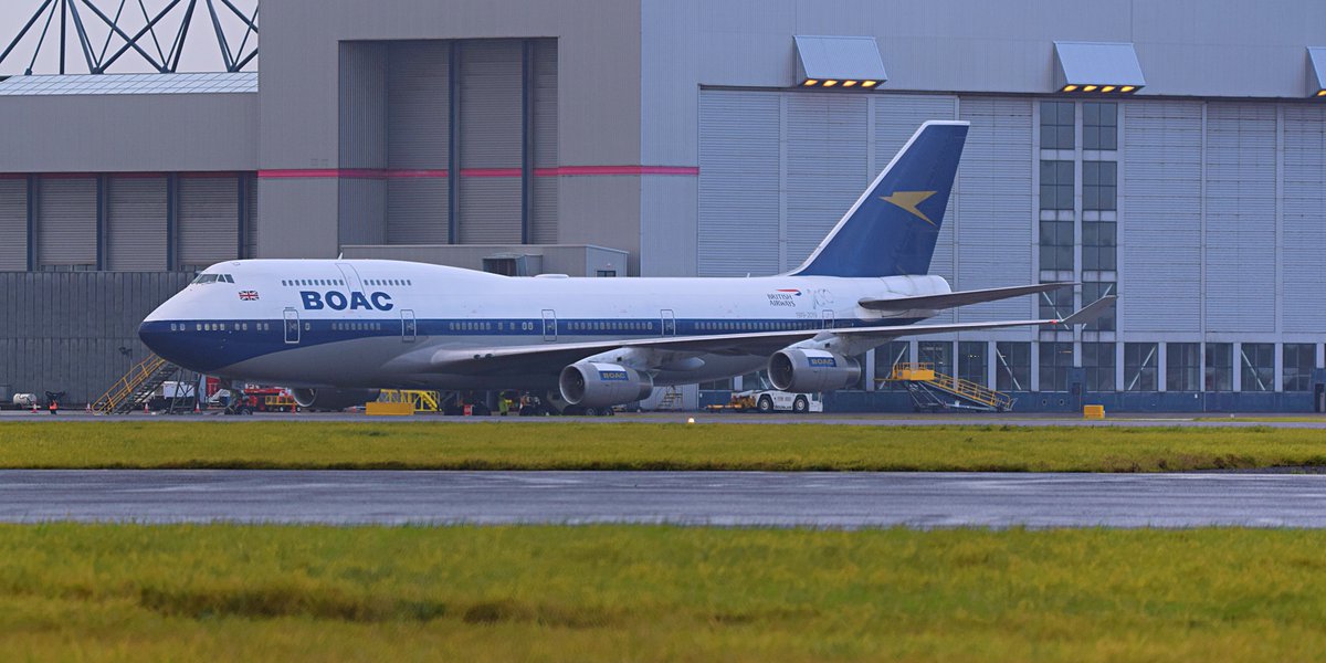 eu06pkp's tweet photo. @MZulqarnainBut1 A few phots from todays momentous final @British_Airways Boeing 747 flight with G-BYGC from CWL to DGX. Nice to see the BAMC staff come out to see her off. Nice of the pilots to stop opposite the congregation of Avgeeks &amp; the staff in the @NATS tower to say farewell... https://t.co/lJx6Grl31t