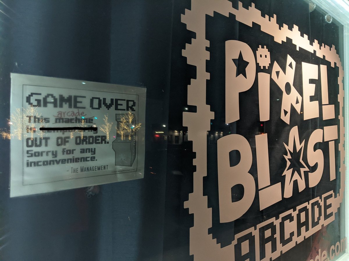 We are sad to announce that Pixel Blast Arcade has officially closed. Tier 3 Mitigations in Illinois and Covid-19 in general have forced our hand and we can no longer be in business. Thanks for supporting us over the last 4 years. Pixel Blast Arcade will live on in our memories.