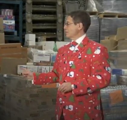 bmhigdon's tweet photo. @AnthonyGermain I love your festive attire this evening on @CBCNL Here and Now! Great cause #feednl day! Wondering, is that an original Don Cherry design? 😉 https://t.co/r7W35I1sbp