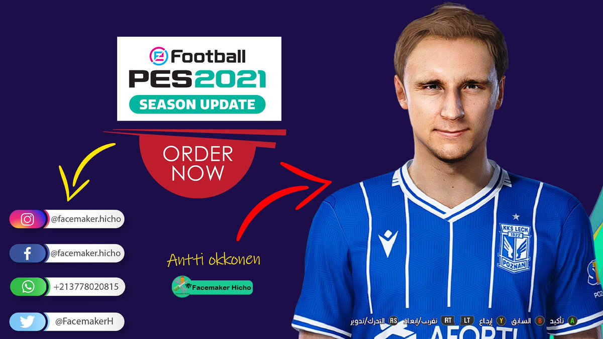 FacemakerH's tweet photo. -#PES20 #PES21 BY #Facemaker_Hicho 
----------------------------------------------
- New Face  :  #Antti_okkonen
---------------------------
- Do you want to see your face in PES 20/19/21
---------------------------
- CONTACT ME NOW 
--------------------------- https://t.co/YQgbmj6EQd