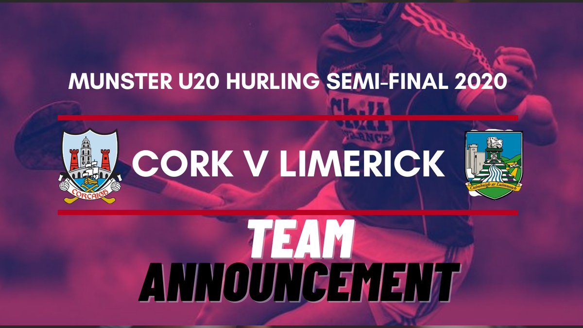 Cork Under 20 Hurling team announced. gaacork.ie/2020/12/11/cor…