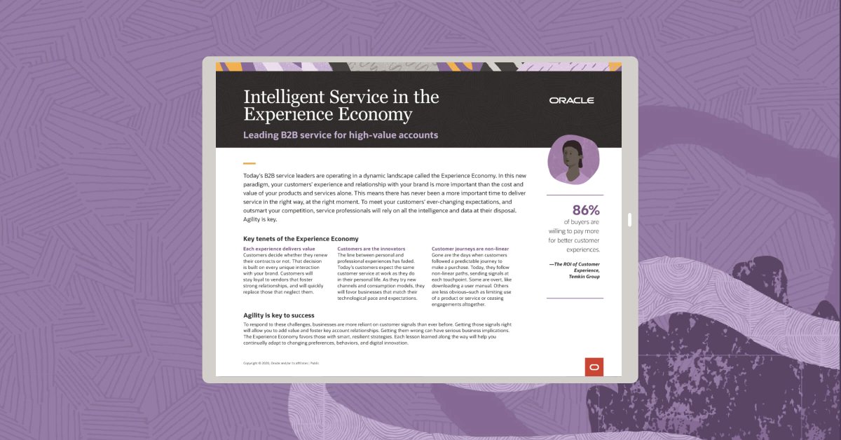 descahill's tweet image. It should be simple to serve. #OracleCXService solutions deliver a 360-degree customer view complete with collaboration tools to help you serve your customers: bit.ly/3l75cQG #IntelligentService