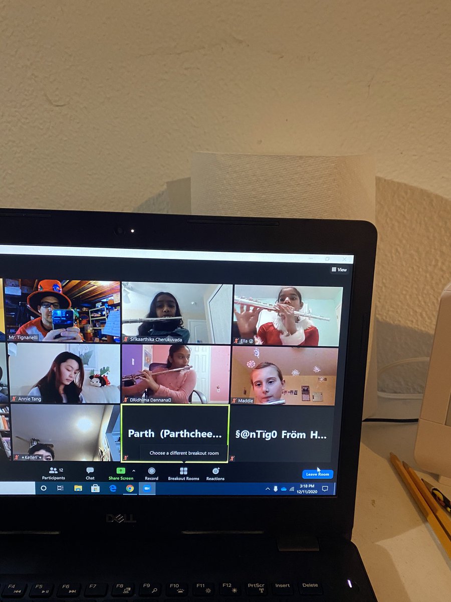 Enjoying ugly sweater/winter clothes themed “Band Fun Friday!”