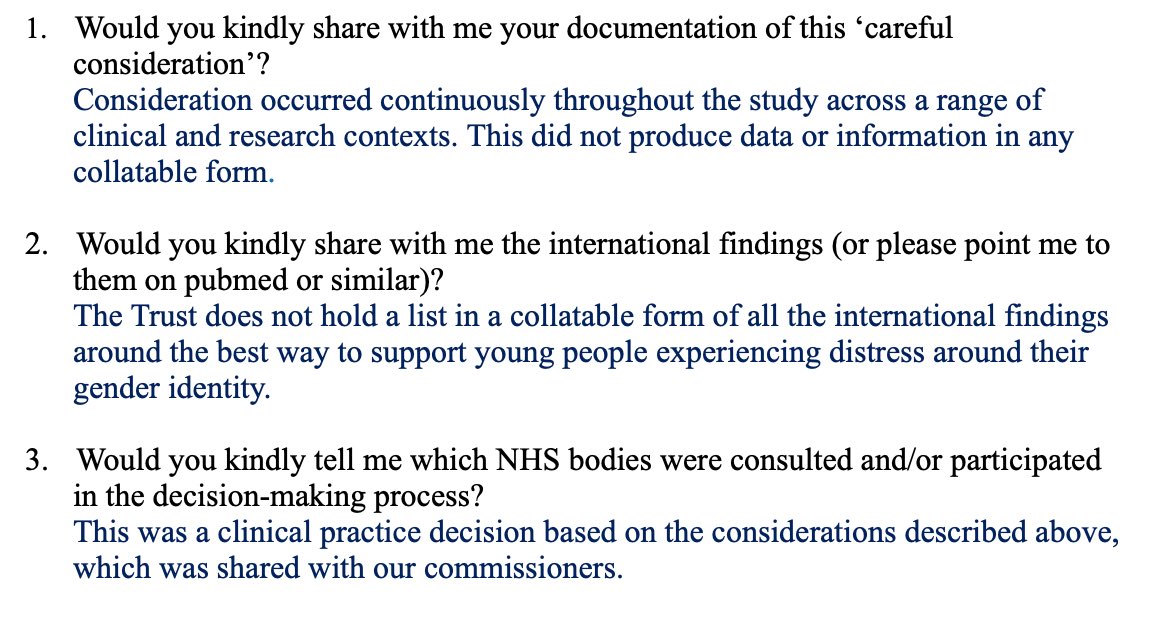 But when asked (FOI 19-20108) for info on the evaluation,  @TaviAndPort said it was “based both on international findings & on careful consideration of our own experience”. When asked (FOI 19-20155) for documentation of the “careful consideration”, there was just word salad.