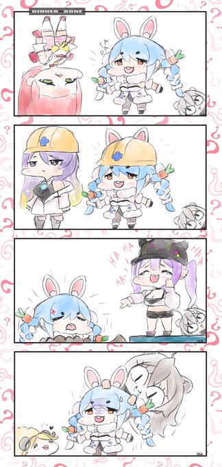 #ぺこらーと #pekora #TOWART #miko_Art #HoshinovArt #Moona_Hoshinova  #ししらーと #Hololive #HoloID 
Rabbit season, She Got her Eyes on the Laughing Bunny
FT. Miko, Moona, Towa and Watame, Starring Supposed Idol Pekora Vs Lala Lion, Botan. 