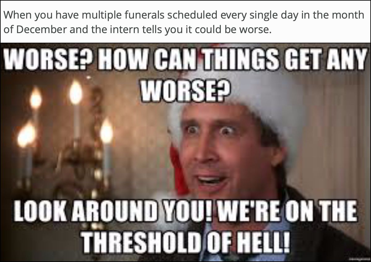 myASDcalls's tweet image. National Lampoon&apos;s Christmas Vacation is truly the ultimate Christmas movie for a year like 2020. #FridayFunny #FuneralDirectorProblems