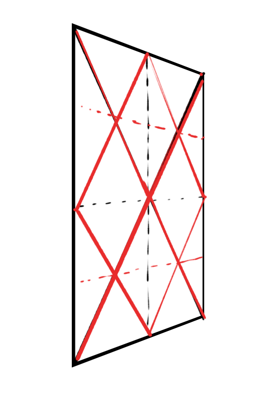 and the sequel: draw more x's inside the quadrants for more guide lines!