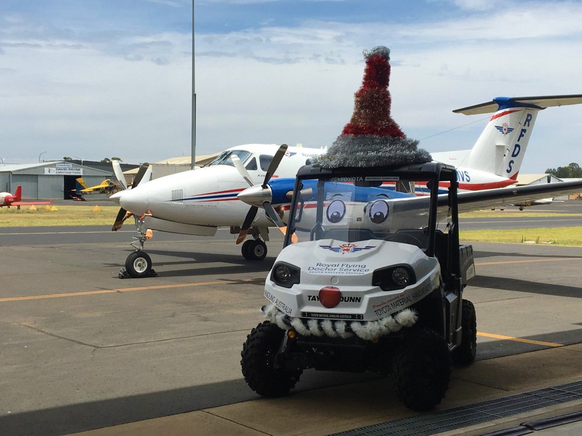 RoyalFlyingDoc's tweet photo. It's beginning to look a lot like Christmas at the RFDS Dubbo Base. Flight Nurse Kerry send in this photo of our very festive ATV. 

Have you started decorating for the festive season at home?

#flyingdoctor #rfds #christmas #rfdsse #atv #tinsel https://t.co/l9YJ7E76lj