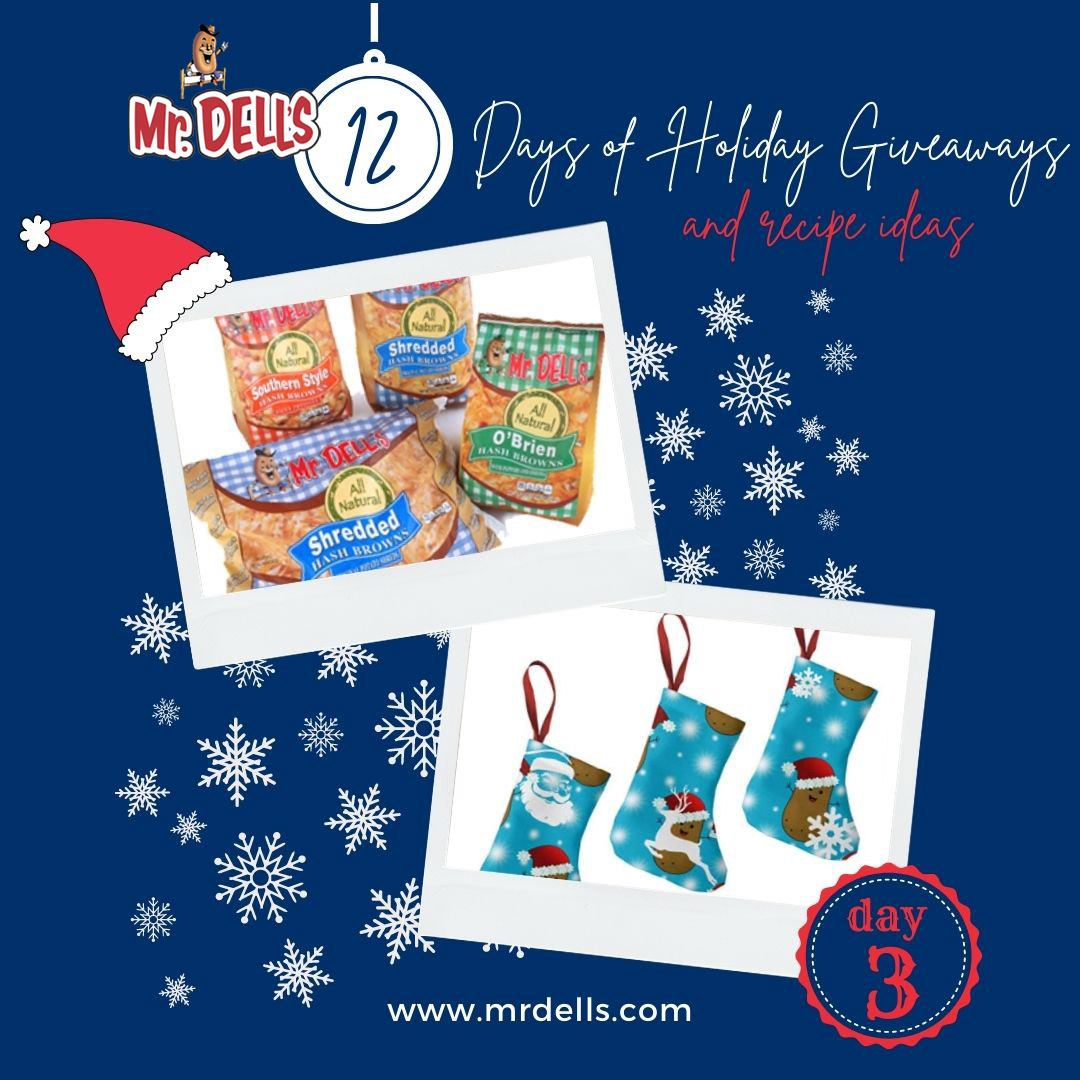 MrDellsTweets's tweet photo. #Win On day three of #MrDell's 12 Days of Holiday Giveaways, tell us what kitchen gadget or tool you would love to get in your stocking this holiday season and be entered to win Mr. Dell's Hash Brown Products and a Potato Stocking. Like and retweet for extra entries. #HashBrowns https://t.co/7IemTV3el8
