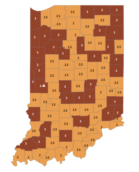 StateHealthIN's tweet photo. The county color-coded map on the dashboard is updated weekly on Wednesdays.

What do the colors mean?
https://t.co/qIz69afIxe

What do the colors mean for school?
https://t.co/QkxMCN3bHI https://t.co/BHxoY179DV