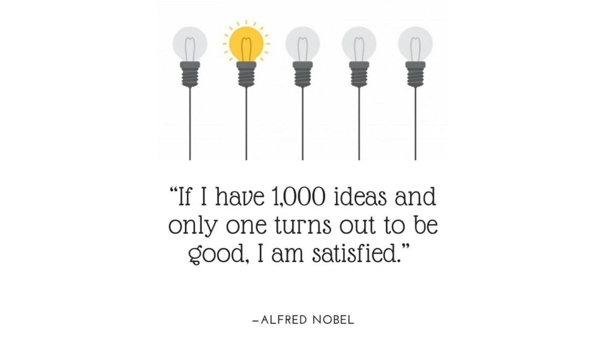 The art is in keeping trying until the bulb lit up. #businessidea